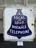 Local & Long Distance Telephone Bell System 1903 porcelain sign
