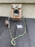 rare BERLINER'S UNIVERSAL TRANSMITTER wood telephone