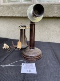 unusual BROWN Kellogg POSTAL Candlestick Telephone