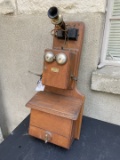 Viaduct Baltimore wall telephone with Transmitter arm on top and Paddle in middle