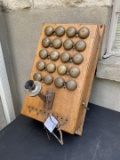 Western Electric 1913 oak wall telephone switchboard