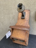 Western Electric Type 294 A Fiddleback wall telephone with 7 Digit Transmitter