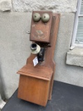 Varney Electric Supply Co. Indianapolis IN Independent System Oak Wall telephone