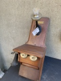Kellogg Switchboard & Supply Co. FIDDLEBACK Wall telephone with MAXIM Glass mouthpiece