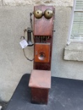 late 1880s 3 box wall telephone unknown maker possibly Manhattan or Viaduct