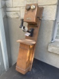 McLean Electric Greencastle, IN Oak Wall tandem telephone