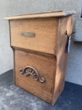 unusual HENRY L ELSTON Telephone & Electric Supplies Muscoda WI Oak bottom box