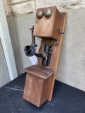 Western Electric double box wall telephone 1890s with Long Pole receiver