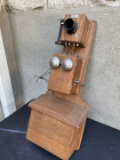 rare American Electric Telephone Co. Kokomo Indiana HUNNINGS PATENT 3 box telephone