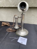 unusual Nickel Western Electric 20-P candlestick telephone