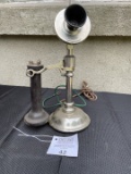 Western Electric #10 nickel Candlestick Telephone with Long Pole receiver