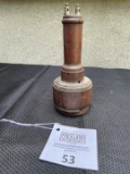 1880s primitive wooden terminal top telephone receiver