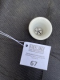 White porcelain telephone mouthpiece with threads