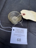 Glass telephone mouthpiece with thread insert