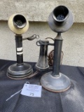 Pair of Candlestick Telephones Kellogg and Western Electric