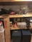 6 Outlet Power Stake and many items on shelves