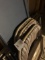 Three metal and padded folding chairs