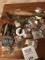 Group of 4 pocket knives and several pins