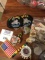 Large group of unique military pins and patches