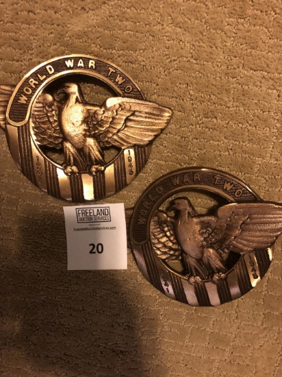 6 inch WW2 heavy brass eagles