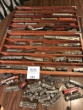 Trains and display possibly pewter