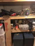 6 Outlet Power Stake and many items on shelves