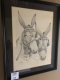 Signed B Shields George West 1973 Horse framed print