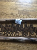 Wild West art Stallions framed with barbed wire