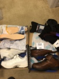Group of mens shoes and Kirkland Socks