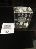 Vietnam Veteran crystal tanks and choppers desk piece