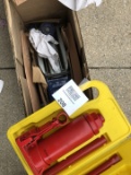 AC Delco 2 Ton Trolley Jack and red jack