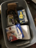 Spray Master Airless Sprayer and other items in tub