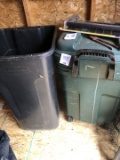 Pair of heavy duty trash cans