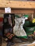 Group of Scott turf builder yard bag and other items