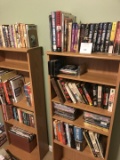 Book shelves and books