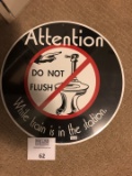 Metal sign railroad