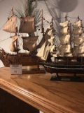 Ship models and ship bookends