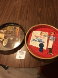 Vintage Pabst and tire trays