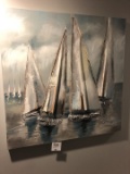 Seascape painting and matching seagul prints