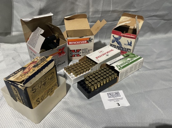 Large lot of reload brass 38 special brass and other ammunition
