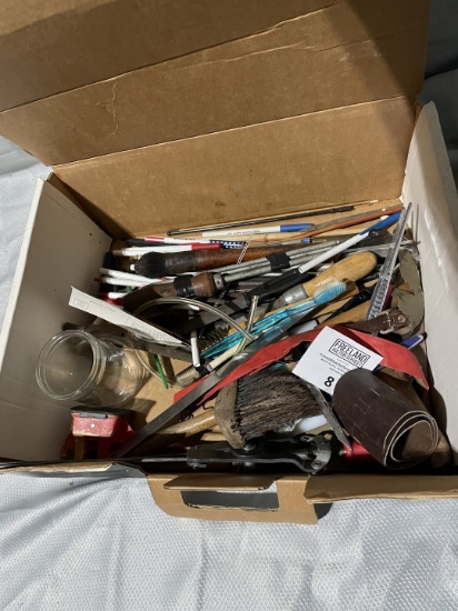 Box lot of misc gun cleaning items