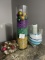 Group of home décor items and vases