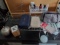 Bathroom Set including Shelves, Bag, and nail polish
