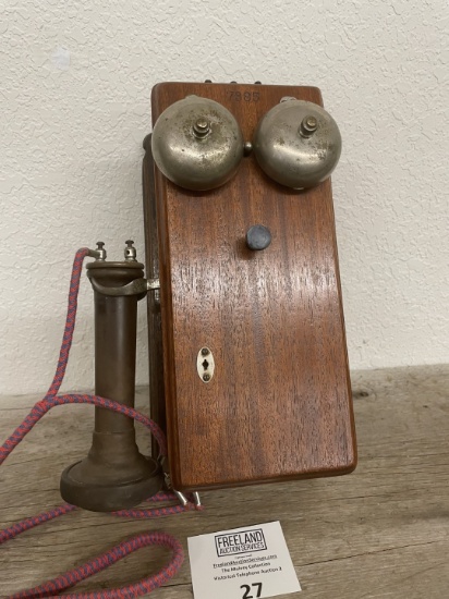 1878 Coffin American Bell Telephone Co. with pushbutton & Long Pole