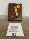 1880s Charles Williams Battery Bell Telephone Throw Switch Montreal
