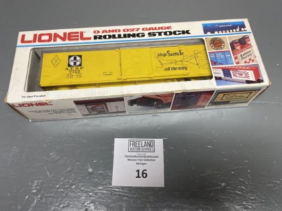 Lionel O and O27 Gauge Rolling Stock ATSF Box Car 6-7712
