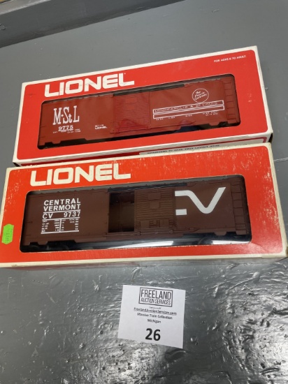 Lionel Minneapolis & St. Louis Box Car, Central Vermont Box Car