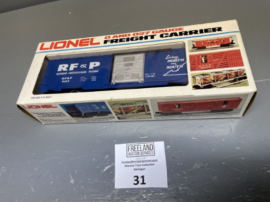 Lionel O and O27 Gauge Richmond, Fredericksburg & Potomac Box Car