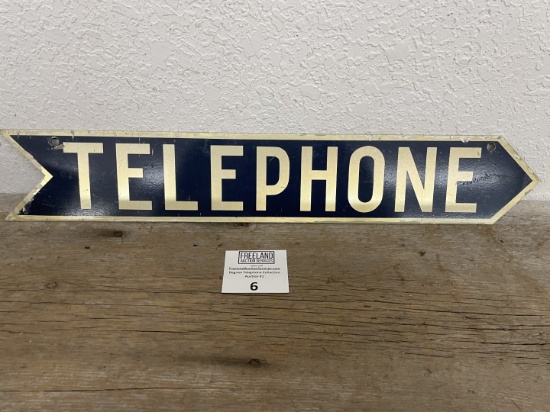 1930s Telephone Arrow Sign