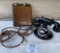 Refurbished 1930s Western Electric model 202 dial desk telephone with ringer box